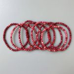 Thulite Round Bracelet 18cm 4mm A