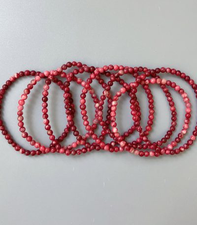 Thulite Round Bracelet 18cm 4mm A