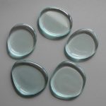 Blue Obsidian Man Made Smooth Stone 1.6 inch (0.8-1 x 3.5-4.5cm) A