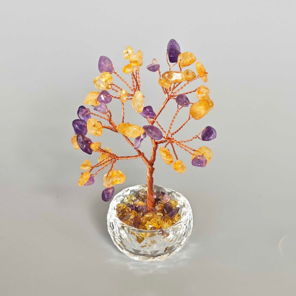 Ametrine Gems Tree With Glass Cup 10cm A