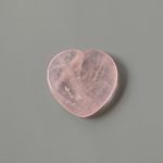 Rose Quartz Heart Thumb Stone 1.6 inch (0.65 x 4 x 4cm) A/A+