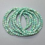 Green Amazonite Round Bracelet 18cm 4mm A/B