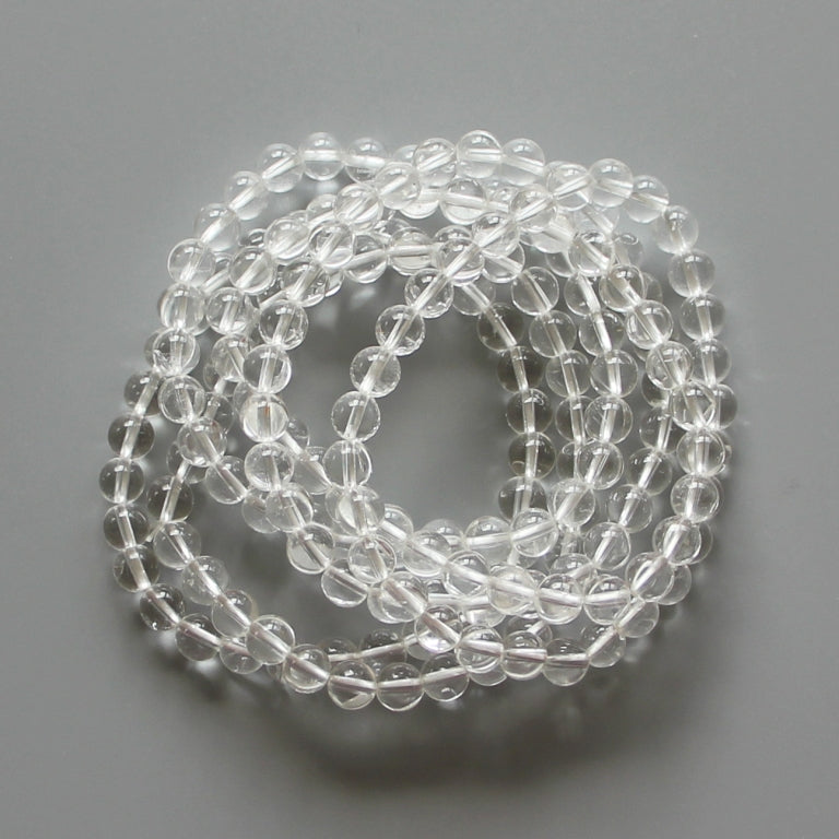 Crystal Round Bracelet 18cm 6mm A+/AA