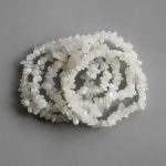 Moonstone Rainbow White Chips Bracelet 4/8mm A