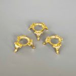 (Stone TBC) Metal Ball Stand Gold 20mm (Grade TBC)