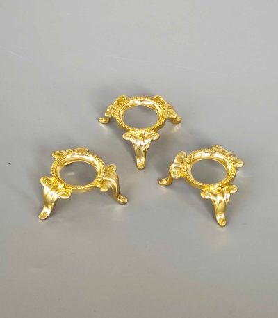 (Stone TBC) Metal Ball Stand Gold 20mm (Grade TBC)