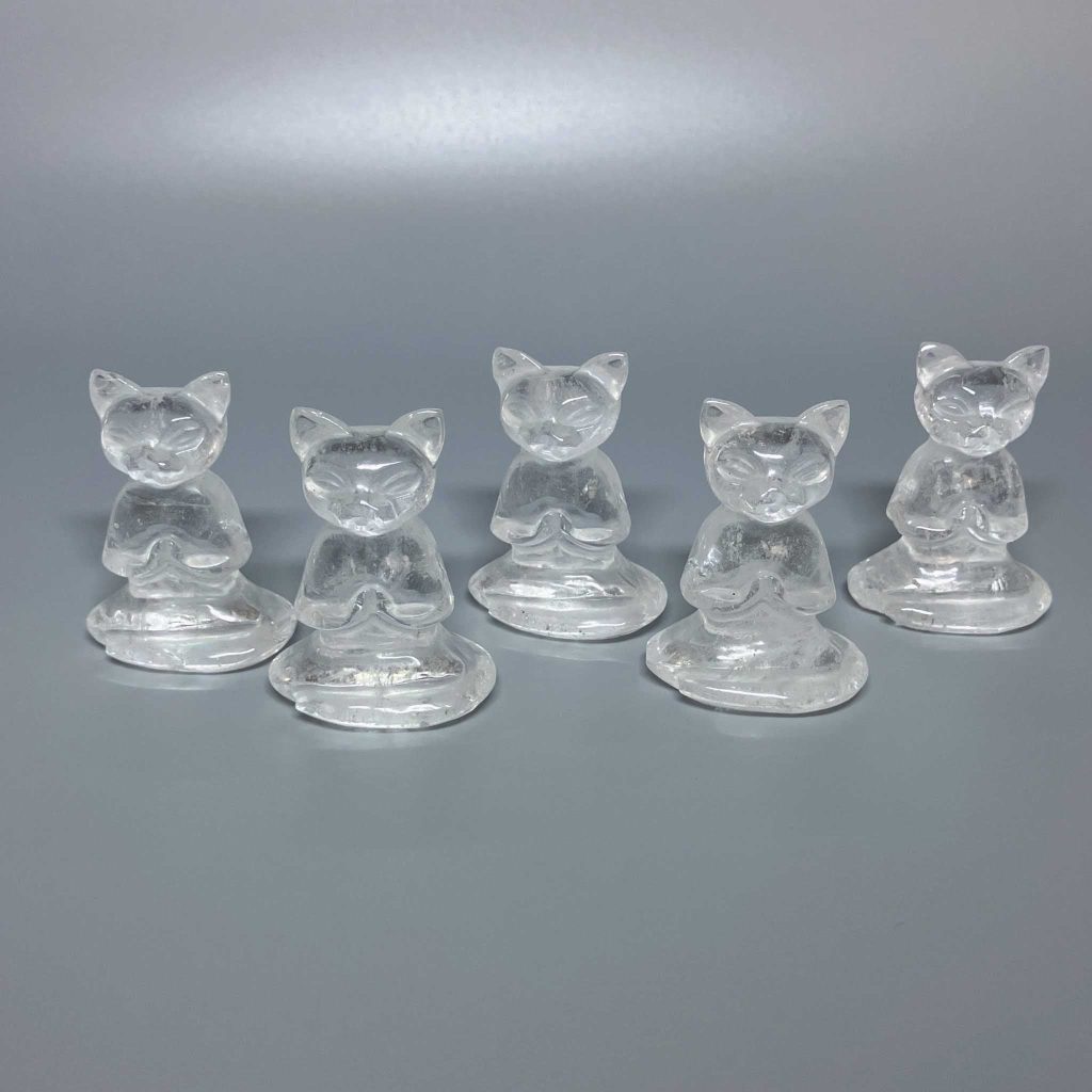 Crystal Meditating Cat 50mm A