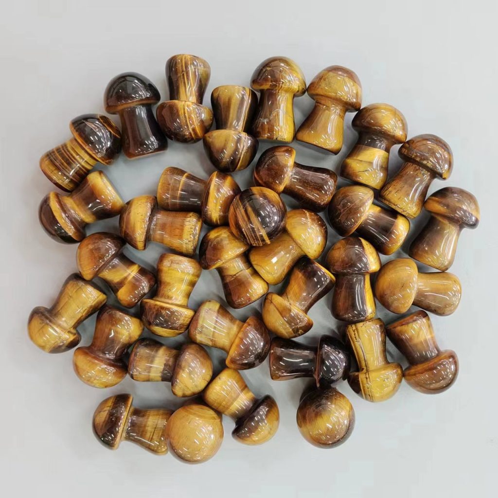 Golden Tiger Eye Mushroom 22*35mm A