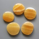 Orange Calcite China Smooth Stone 1.6 inch (0.8-1 x 3.5-4.5cm) A/A+