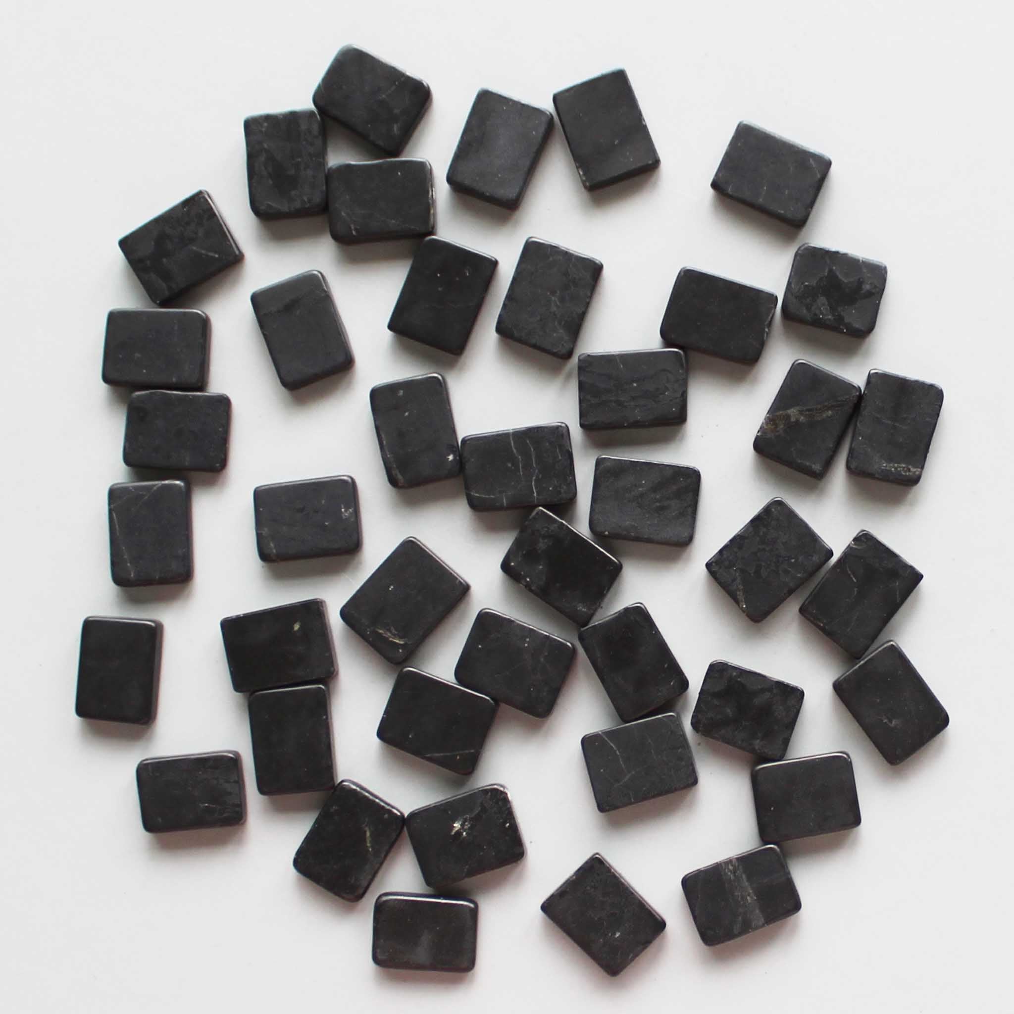 06c76d6d54a24dce994acb6f8ac9da15-1 Shungite Rectangle Slice 0.6 inch (0.35 x 1.15 x 1.55cm) A