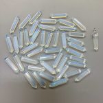 Opalite Double Point Pendant With Silver 7x35mm A/A+