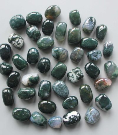 Moss Agate Tumble Stone 20/30mm A