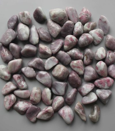 Quartz With Pink Tourmaline Tumble Stone 1 inch (2-3cm) A/A+