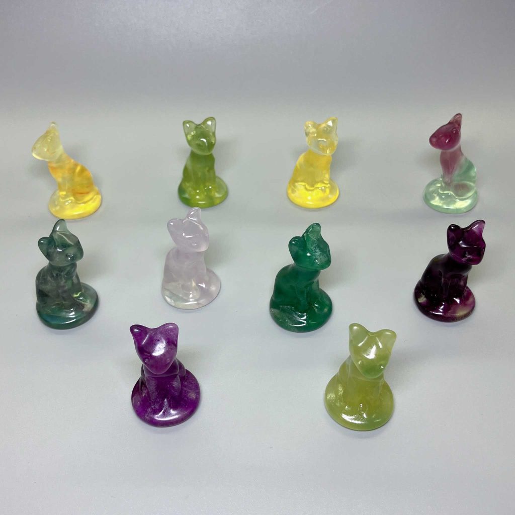 Fluorite Rainbow Candy Egyptian Mau 1.5 Inch (38/40mm) A+/AA