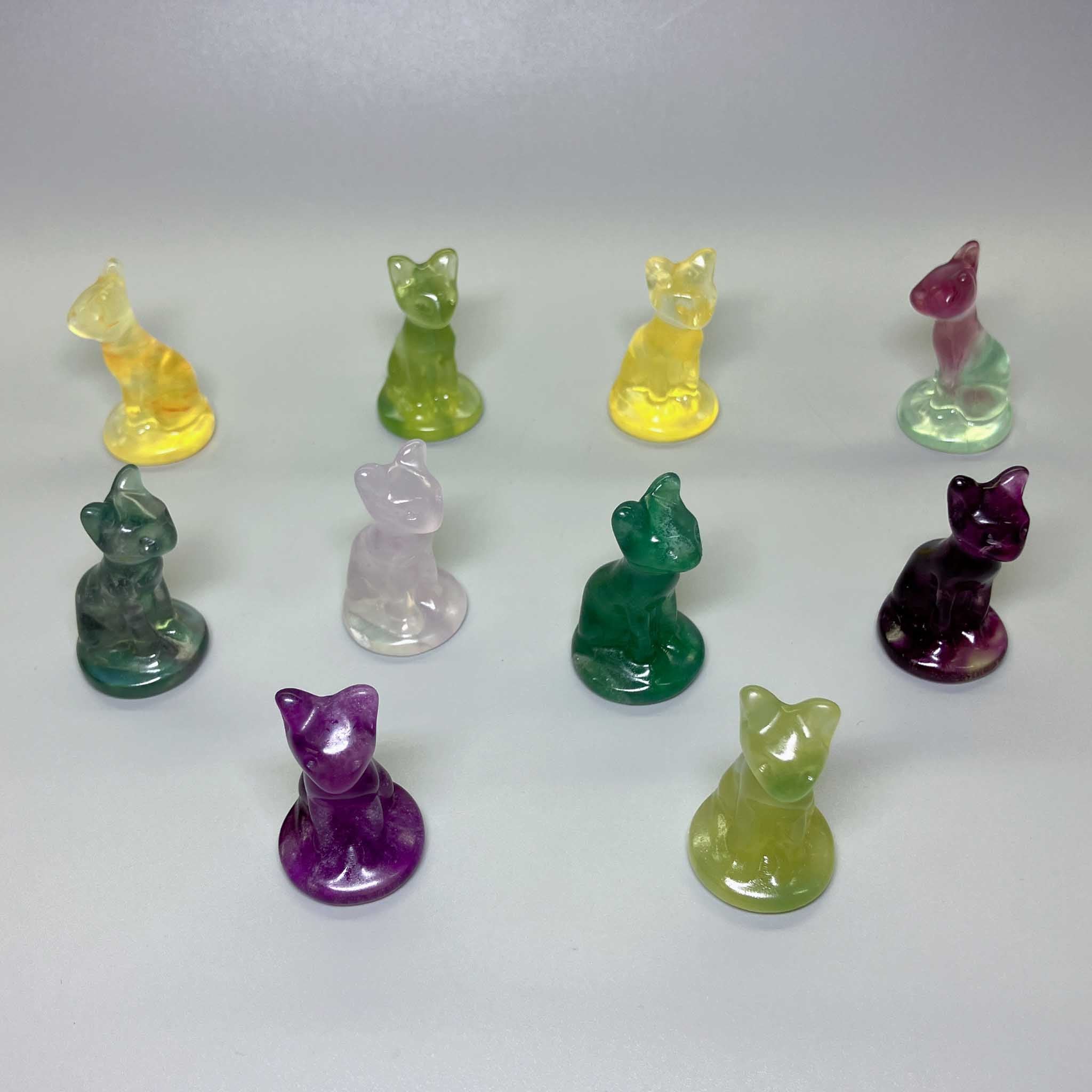 0d9f08ebbbea00f107a4bea4ed0fb400-1 Fluorite Rainbow Candy Egyptian Mau 1.5 Inch (38/40mm) A+/AA