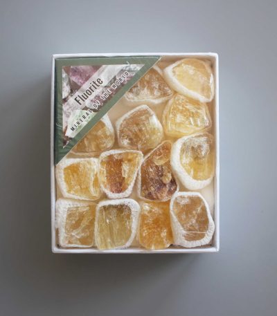 Yellow Fluorite Rough Box Set 40x85x100mm A