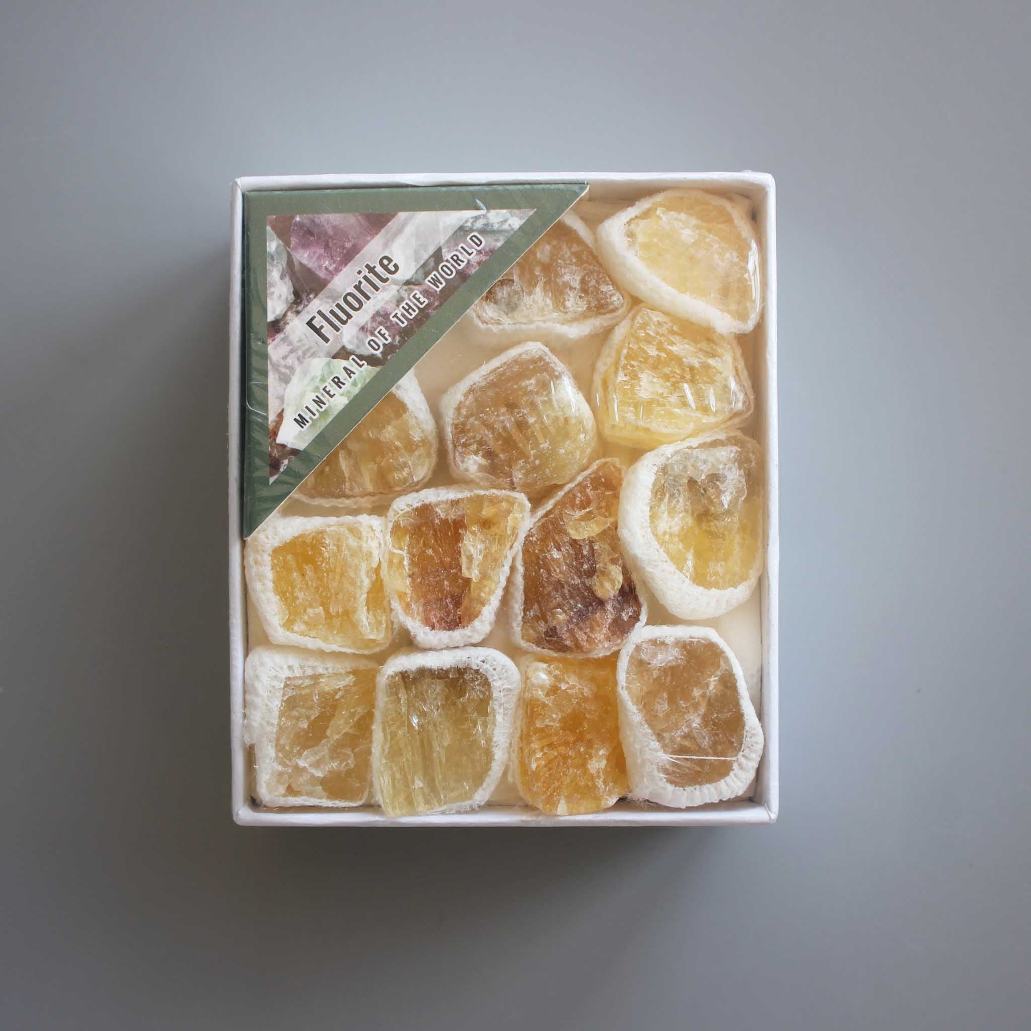0eb809c29a992652aee9b989d69f0a0c-1 Yellow Fluorite Rough Box Set 40x85x100mm A
