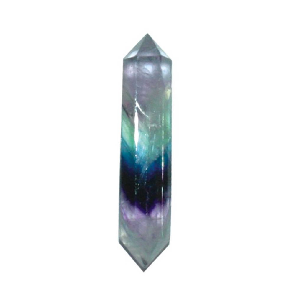 Rainbow Fluorite Double Point 1.4-1.5 inch (0.7x3.5-3.8cm) A/A+