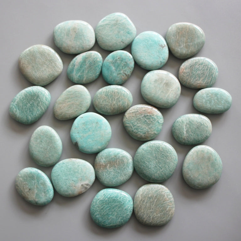 Amazonite Brasil Smooth Stone 1.6 inch (0.8-1 x 3.5-4.5cm) A/B