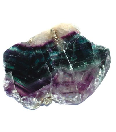 Rainbow Fluorite Natural Edge Slab 2.4-3.1 inch (0.9 x 6-8cm) A/A+