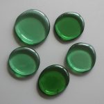 Green Obsidian Man Made Smooth Stone 1.6 inch (0.8-1 x 3.5-4.5cm) A