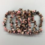 Rhodonite Chips Bracelet 4/8mm A/B