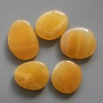 Orange Calcite China Smooth Stone 1.6 inch (0.8-1 x 3.5-4.5cm) A+/AA