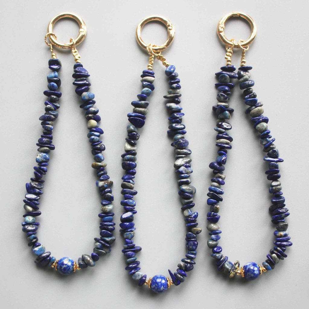 Lapis Lazuli Chips Phone Cord 5/10mm A