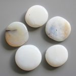 White Milky Opal Brazil Smooth Stone 1.6 inch (0.8-1 x 3.5-4.5cm) A