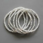 Moonstone With Spark Blue Color Round Bracelet 18cm 4mm A-/B+