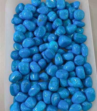 Howlite Dyed Blue Color Tumble Stone 1 inch (2-3cm) A