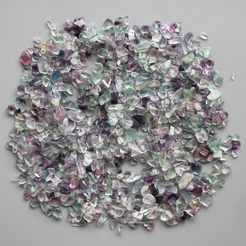 Rainbow Fluorite Chips With Corner 0.2 inch (3-8mm) A