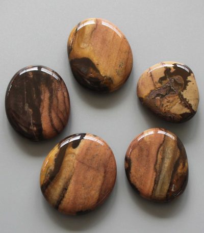 Picture Nguni Jasper Smooth Stone 1.6 inch (0.8-1 x 3.5-4.5cm) A/B