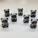 Black Obsidian Sitting Panda 40mm A