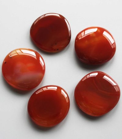 Carnelian Smooth Stone 1.6 inch (0.8-1 x 3.5-4.5cm) A