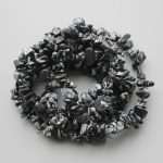Snowflakes Obsidian Chips Bracelet 4/8mm A
