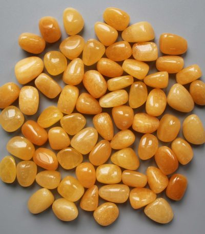Orange Calcite China Tumble Stone 20/30mm A