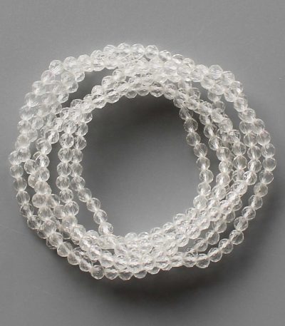 Crystal Faceted Round Bracelet 4mm A+/AA