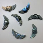 Labradorite Angel Heart Wings 8/12×17×43/45mm AA