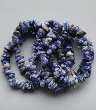 Snow Blue Quartz Chips Bracelet 4/8mm A