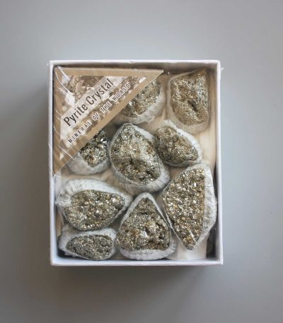 Pyrite China Amulet Geodes Box Set Box Size 40*80*100mm A