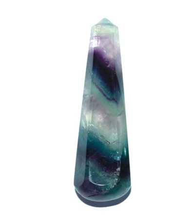 Rainbow Fluorite Massage Wands Tappered 3.1 inch (1.35 x 1.9 x 8cm) A/A+