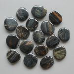Blue Tiger Eye Smooth Stone 1.6 inch (0.9 x 4cm) A/B