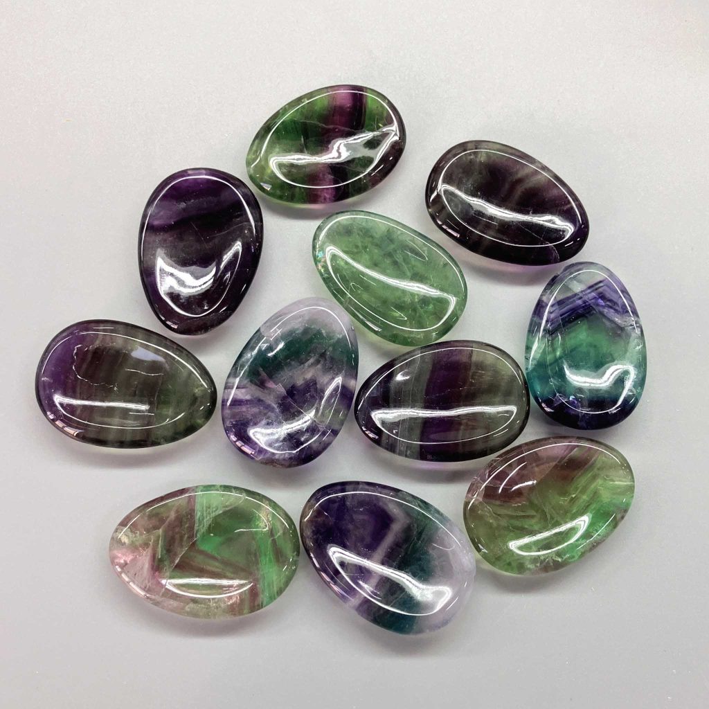 Rainbow Fluorite Thumb Stone 2 inch (1 x 3.5 x 5cm) A/A+