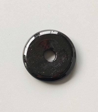 Black Tourmaline Donut 1.2 inch (0.6 x 3cm) A