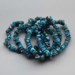 Blue Apatite Chips Bracelet 4/8mm A/A+