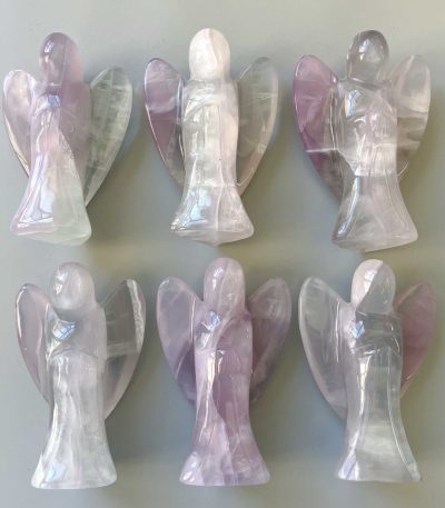 Pink Fluorite Simple Angel 4 inch (9.5-10.5cm) A