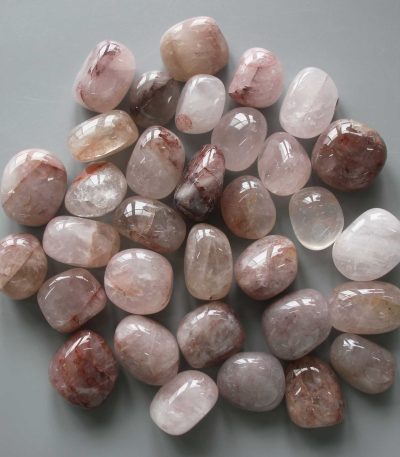 Strawberry Natural Quartz Brazil Tumble Stone 1 inch (2-3cm) A/B