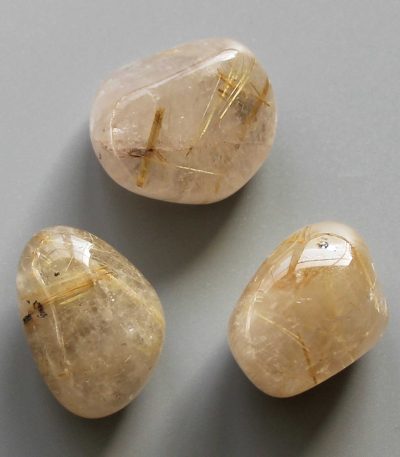 Gold Rutile Quartz Tumble Stone 1 inch (2-3cm) A