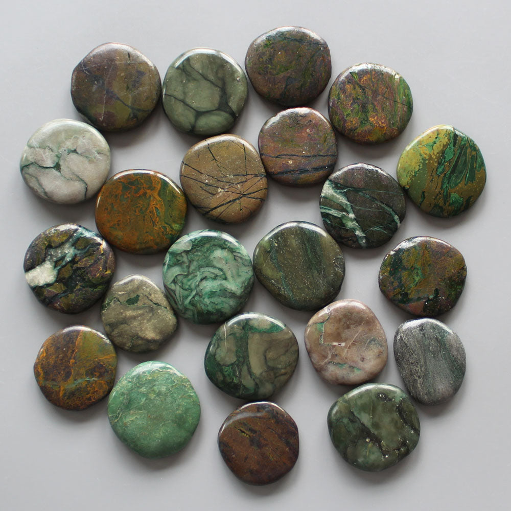 African Jade Smooth Stone 1.6 inch (0.9 x 4cm) A/B